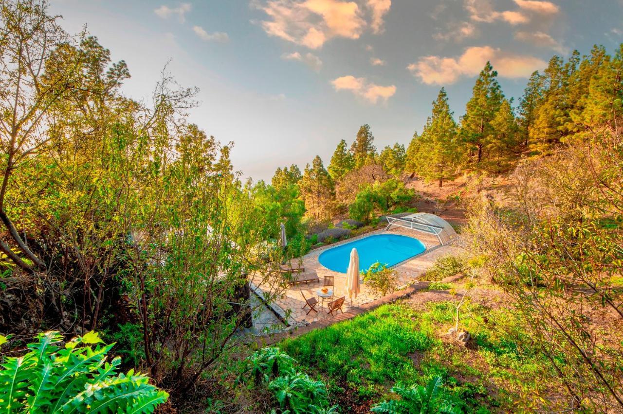 Feriendomizil Finca Tijarafe Mit Beheiztem, Abdeckbarem Pool Εξωτερικό φωτογραφία