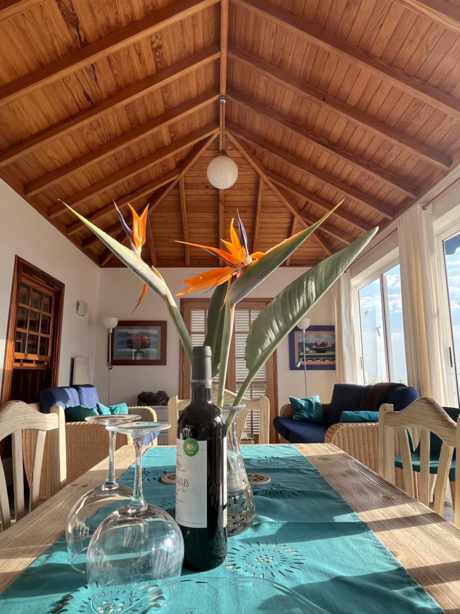 Feriendomizil Finca Tijarafe Mit Beheiztem, Abdeckbarem Pool Εξωτερικό φωτογραφία
